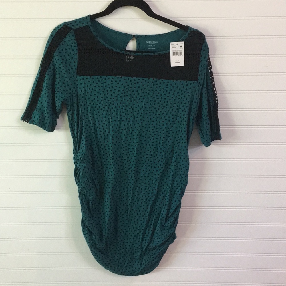 Motherhood Maternity Lace and Polka Dots